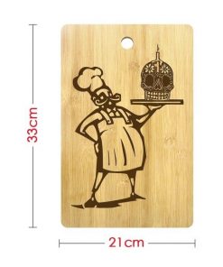 Day of The Dead Chef Skull Cook Engrave Cutting Board