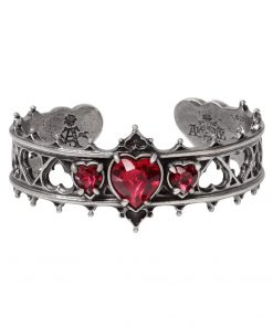 Elizabethan Encrusted With Swarovski Crystal Hearts Bracelet