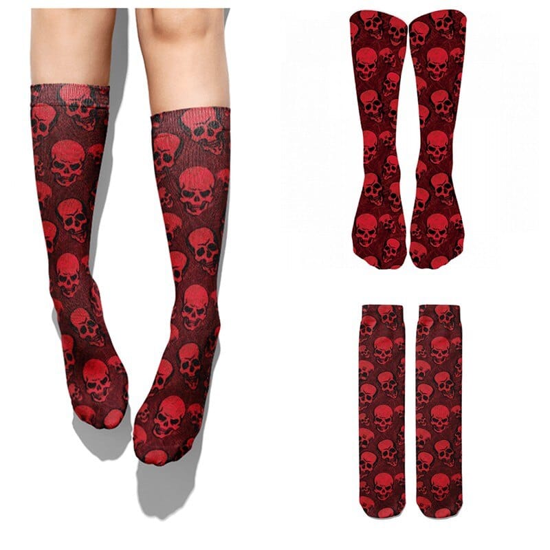 Skull Cotton Women’s Colorful Socks 6 Patterns