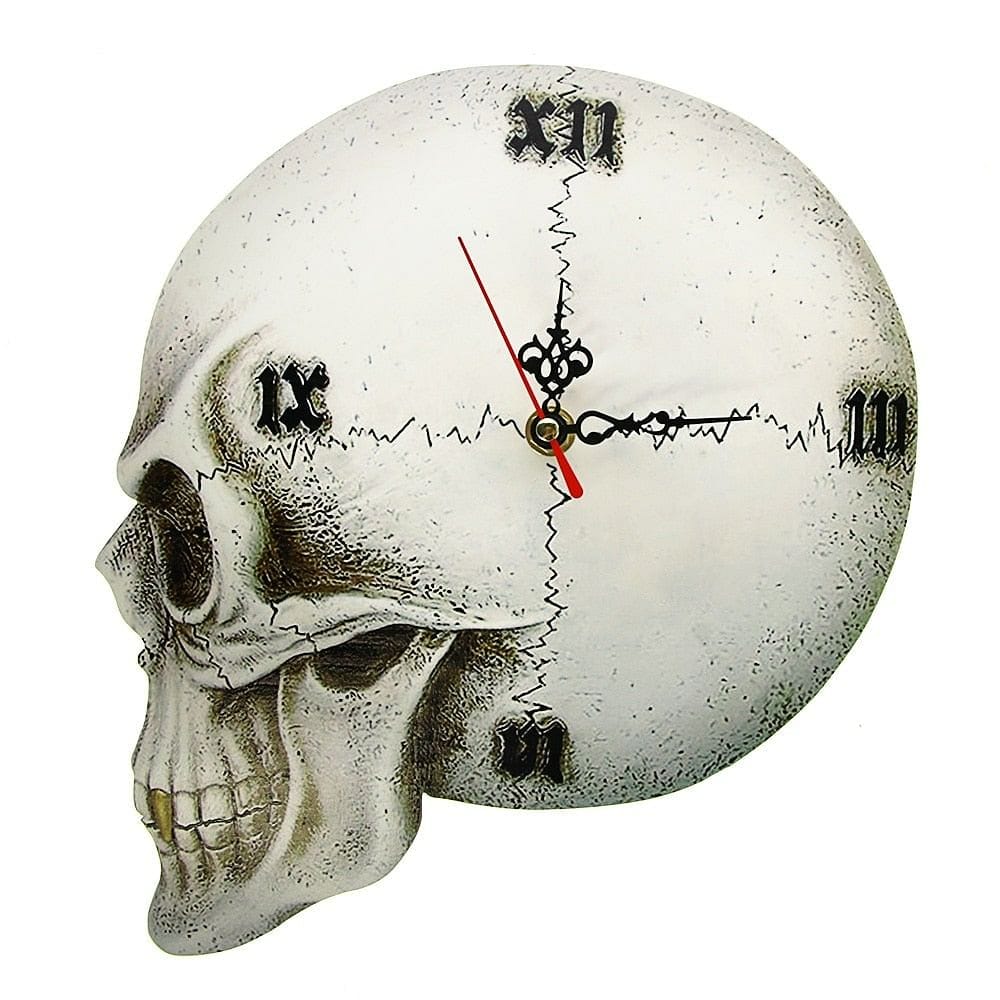 Skull 💀 Wall Clock Home Decor Roman Numerals
