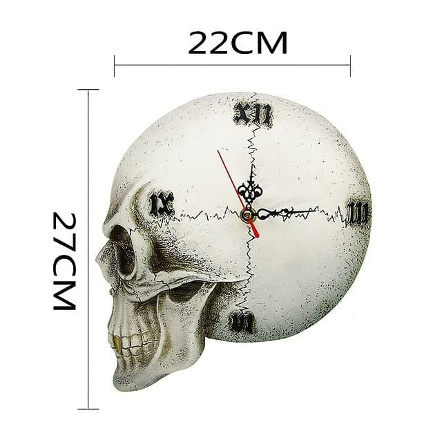Skull 💀 Wall Clock Home Decor Roman Numerals