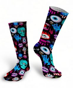 Skull Punk Floral Compression Cotton Socks