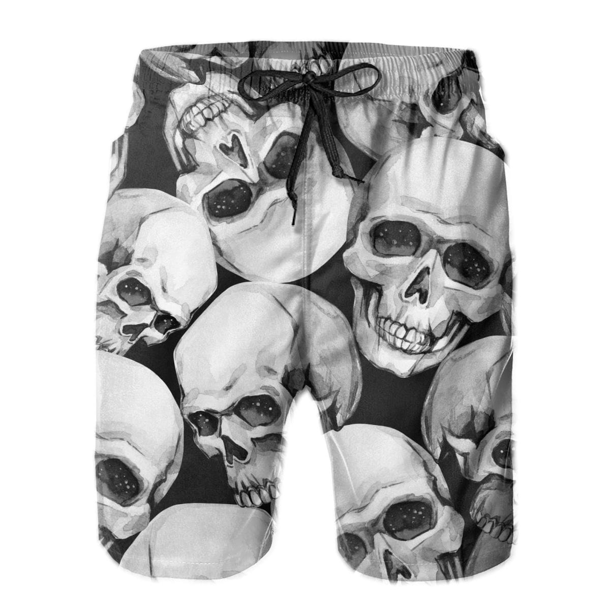 Lots of Skull Heads Quick Dry Swimming Shorts For Men