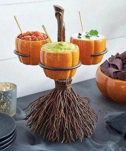 Halloween Pumpkin Resin Snack Bowl Stand