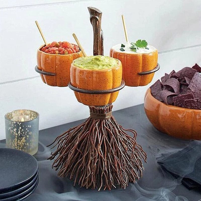 Halloween Pumpkin Resin Snack Bowl Stand