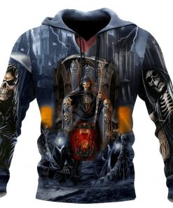 Reaper Skull Print Zipper or Pullover Hoodie & Sweatshirt
