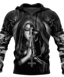 Skull All Over Print Fashion Zipper or Pullover Hoodie or Sweatshirt