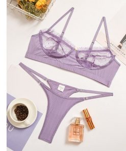 Ruffle Lace Lingerie Sexy Women’s Lace Bra Brief Sets