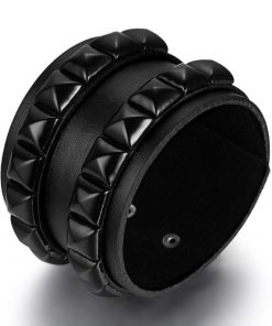 Punk Leather Rivet Gothic Wristband Bracelet