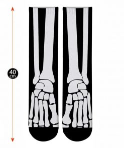 Printed Skull Foot X Ray Crew Socks