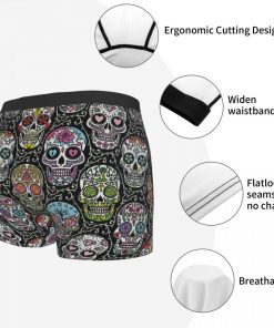 Men’s Mexican Skull Pattern Breathbale Underwear