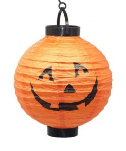 LED Halloween Paper Pumpkin Hanging Lantern