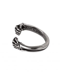 Last Embrace From Minature Skeletal Hands Ring