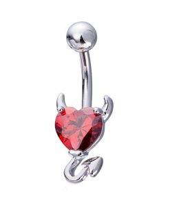 Love Heart Devil Shape Piercing Stainless Steel Body Jewelry