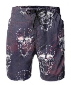 Men’s Frightening Skull Beach Board Shorts 10 Patterns