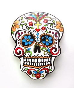 Sugar Skull Mexican Day of the Dead Wall Clock