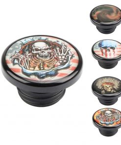 Motorcycle Flame Skull Gas Cap Cover