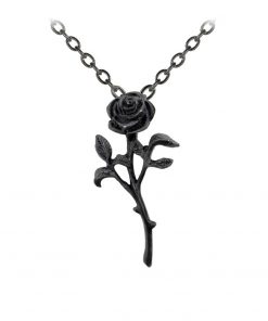 Mystery of Darkness Black Rose Necklace