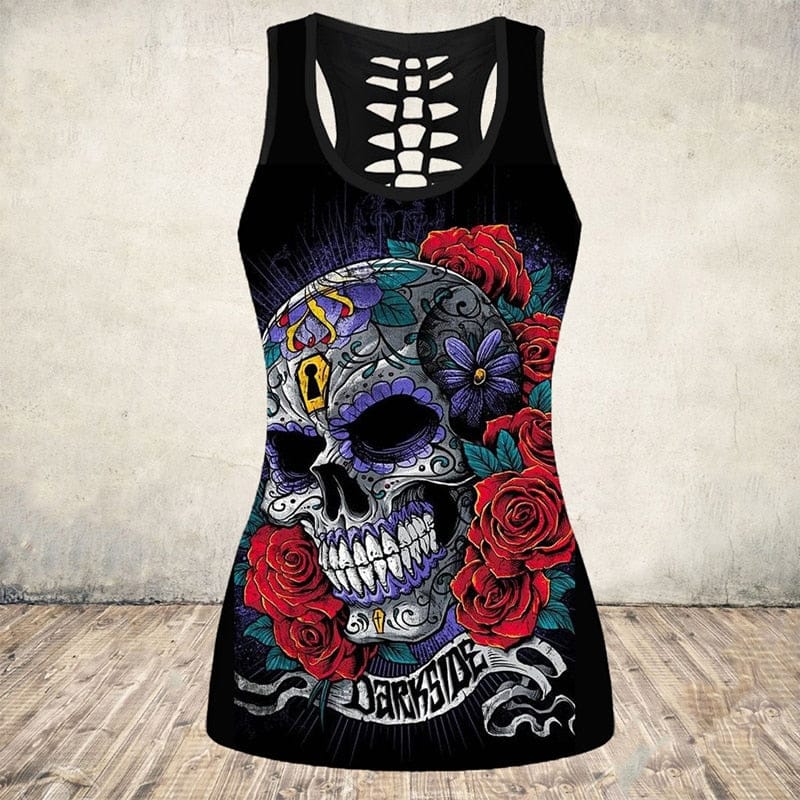 Skull Print Women’s Grunge Sleeveless Tank Top 6 Patterns