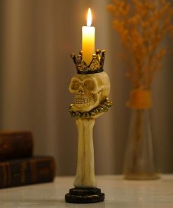 Pillar Crown Skull Candle Holder