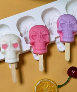 Skulls Silicone Mold Homemade 6 Popsicle
