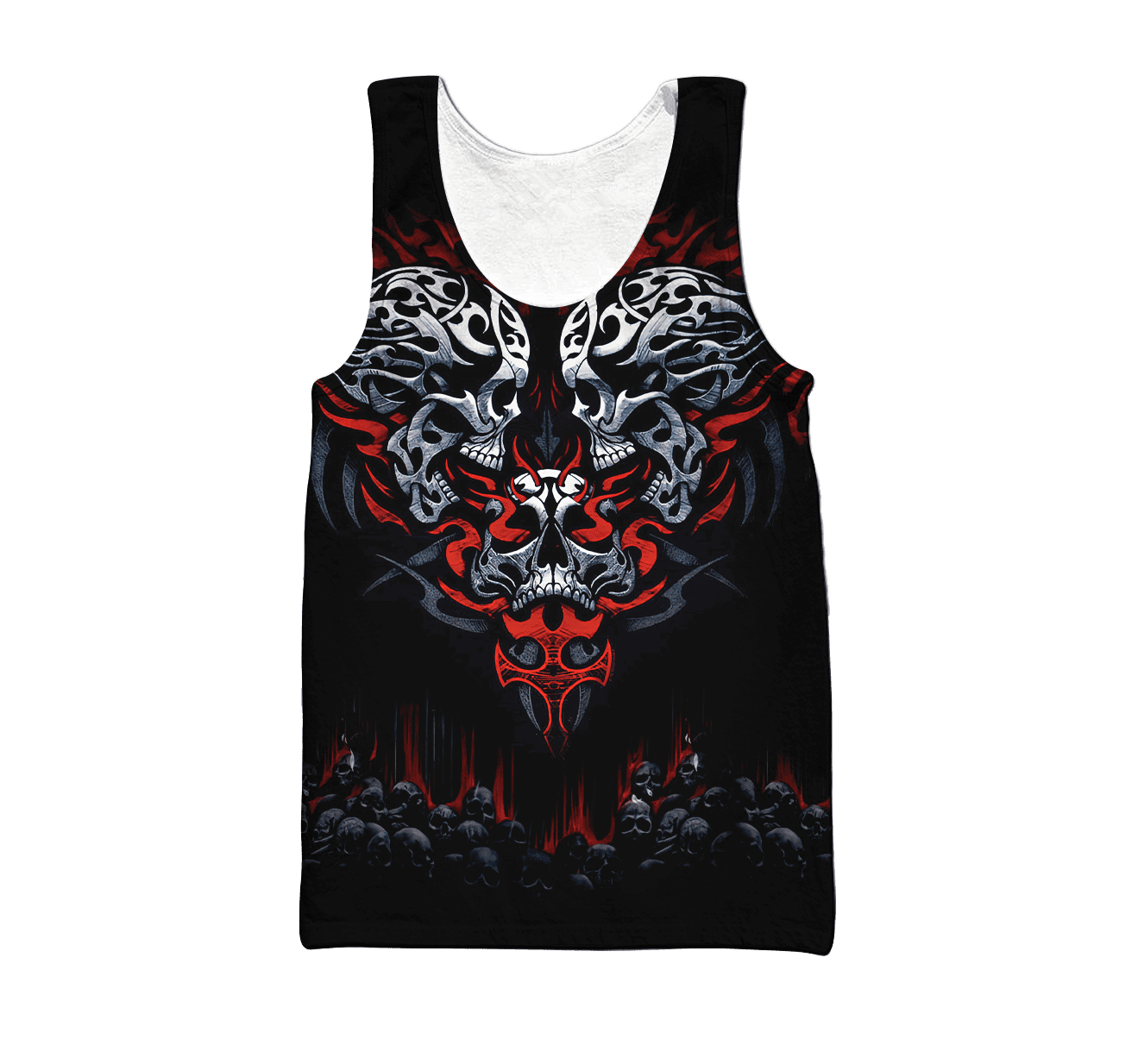 Skull Heads 3D Printed Men’s Casual Polyester Tank Top
