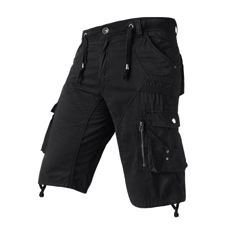 Men’s Knee-Length Punk Style Multi-pocket Zipper Shorts 4 Colors