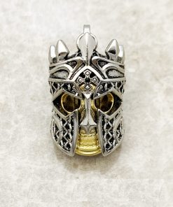 Skull Knight Vintage Sterling Silver Pendant For Necklace