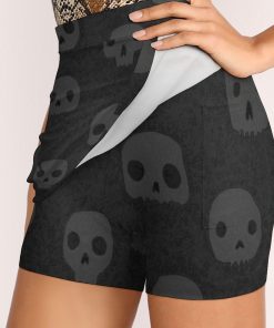Woman’s Fashion Skirt With Shorts ? Skull Print