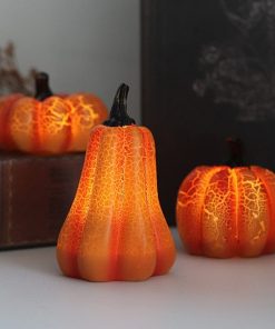 Halloween Pumpkin Candlestick LED Lamp Table Top Decoration