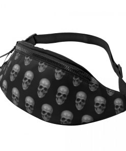 Skull Heads Print Waist Bag Polyester Bag