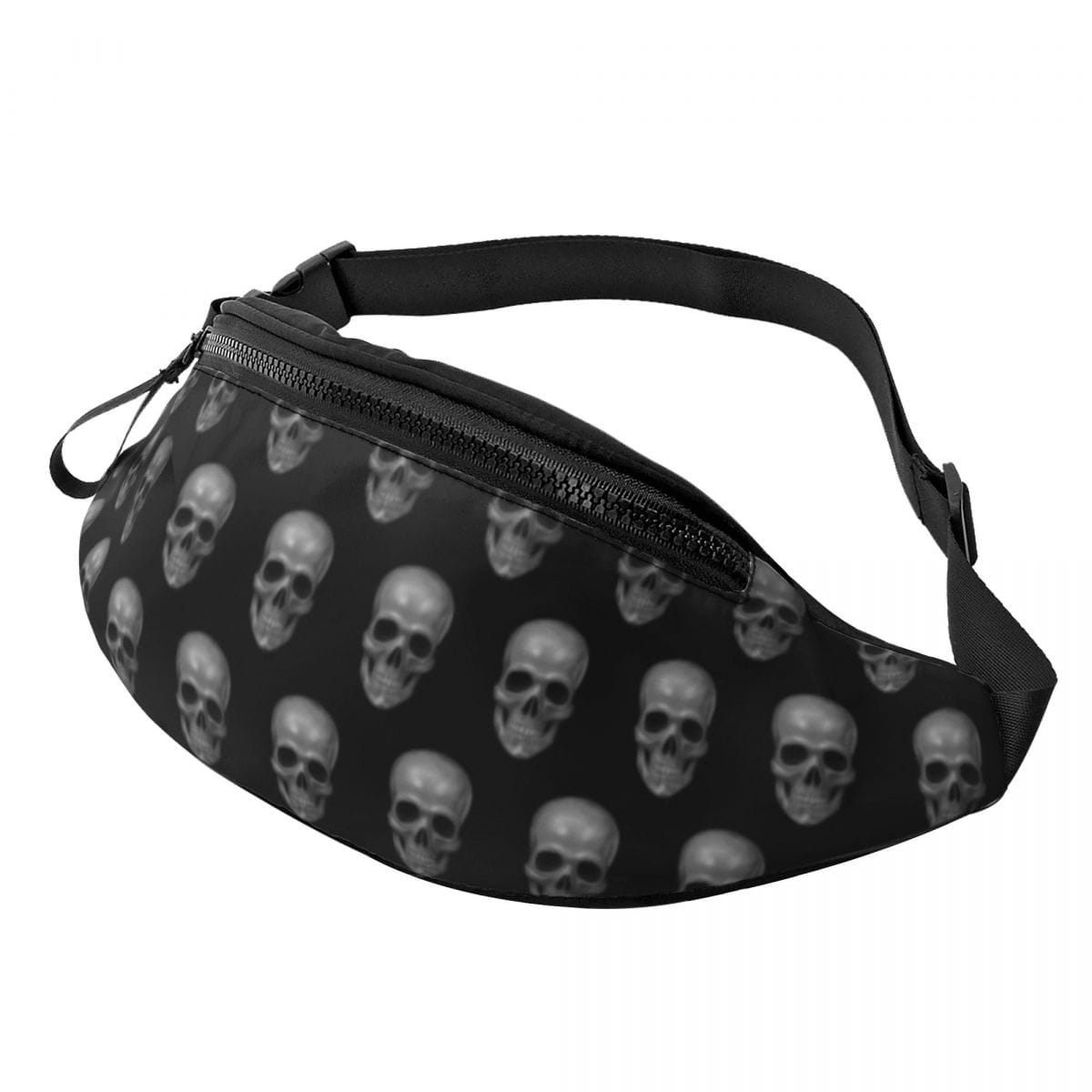 Skull Heads Print Waist Bag Polyester Bag