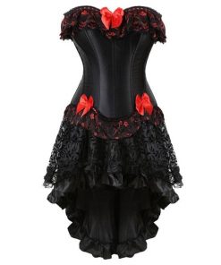 Gothic Victorian Lolita Corset Lace Bustier Dress