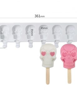Skulls Silicone Mold Homemade 6 Popsicle