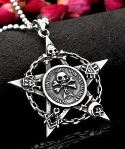 Skull Star Chain 316L Stainless Steel Unique Pendant