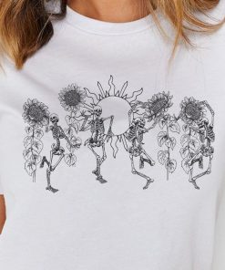Skeletons Dancing Sunflower Women’s T-shirt