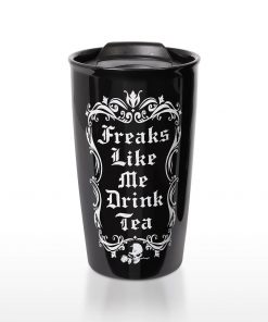 Skull Freaks Like Me Drink Tea Double Walled Mug
