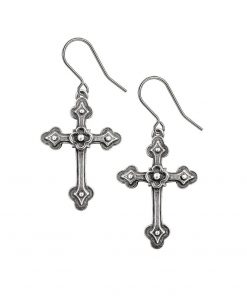 The Most Gothic Potent Devotion Cross Earrings