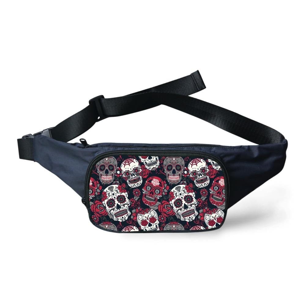 Skull Printed Punk Style Fanny Pack