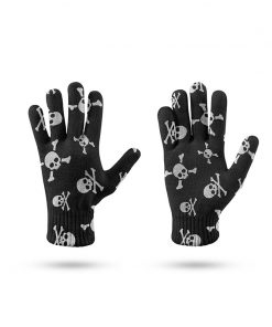 Women’s or Men’s Skeleton Comfortable Touch Screen Skull Gloves