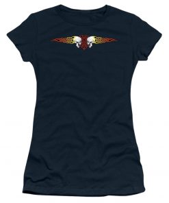 Women’s Cap or Short Sleeve Celtic Skulls Print T-Shirt