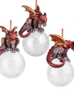 Pensive Percher Dragon Collectible Holiday Ornaments