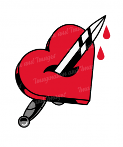 Knife Through Heart Image | Instant Download | Digital File | SVG | JPG | PNG | EPS