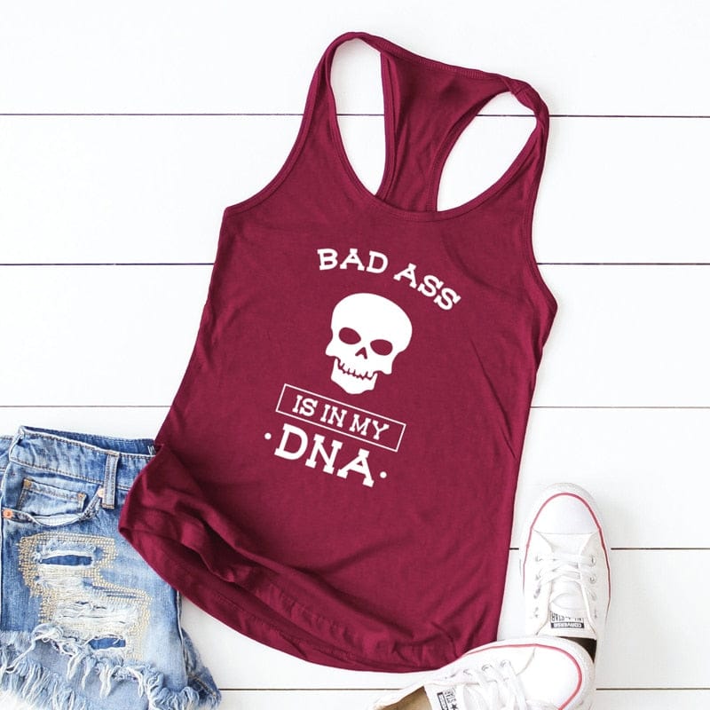 Women’s Skull Bad Is in my DNA  Tank Top