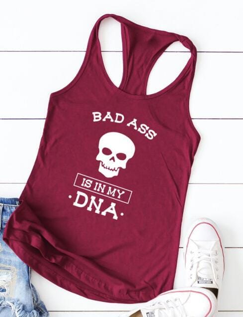 Women’s Skull Bad Is in my DNA  Tank Top
