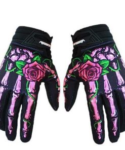 Skull Cycling Gloves Full Finger Silica Gel MTB Bike Gloves