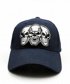 Skull Embroidery Cotton Baseball Cap Adjustable Snapback