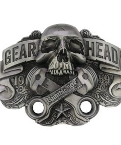 Metal Skull Silver Plating Belt Buckle for Men