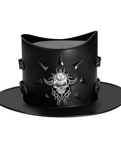 Gothic Skull Tall Unisex Steampunk Top Hat
