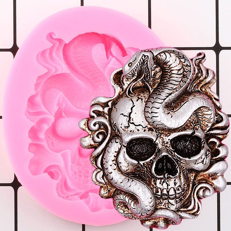 Skull Snake Silicone Molds For Cake Decorating Tools